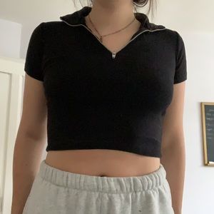 Black crop top